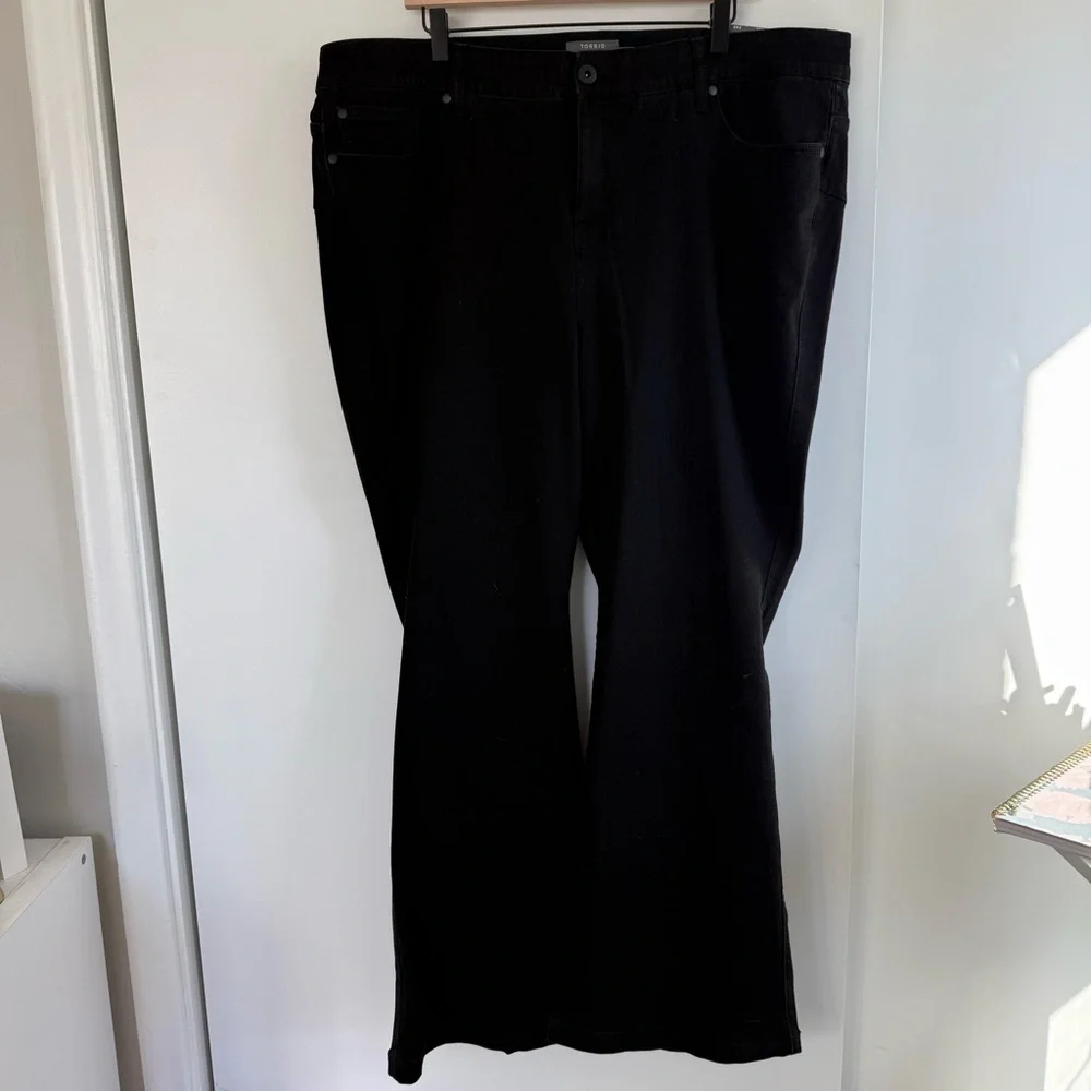 Torrid Black Premium Bombshell High-Rise Flare Jeans - Picture 7 of 10